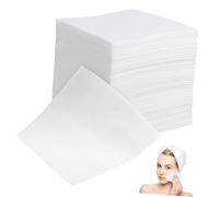 JUMPLAWN Eye Makeup Remover Pads, 100pcs Non-woven Face Cleansing Pads, 10cm X 10cm Soft Reusable Swabs for Gentle Daily Facial Care