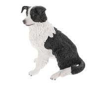 JUMPLAWN Faux Border Collie Dog Model Realistic Puppy Figurine for Desktop Decoration Educational Play Safe for Detailed Simulation Pet Ornament