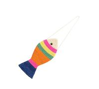 JUMPLAWN Fish Shaped Cat Scratch Pad Made from Sturdy Sisal Material to Protect Furniture Lightweight Flat Cat Scratching Board Toy Random Color