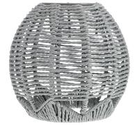 JUMPLAWN Grey Light Shade Hanging Lamp Lampshade Made of Imitation Rope with Decorative Diffuse Lighting, Simple Retro Style Pendant Light Cover Suitable for Room and Bedroom Use