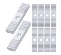 JUMPLAWN Gt2 Silver Timing Belt Fixing Piece 10pcs Aluminium Alloy Mount Block with Universal Compatibility and Effortless Installation 3D Printer Belt Clamp Accessory