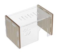 JUMPLAWN Hamster Hiding Place Small Animal Shelter for Rat Habitat Indoor Hamster Hideout Observation Function