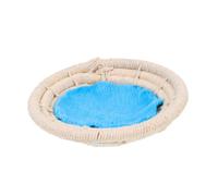 JUMPLAWN Hand-woven Cotton Rope Bird Nest for Cages Natural Bird House with Rough Surface for Easy Access Weather-resistant Breeding Hut Rustic Decorative Pet Supply for Indoor and Outdoor