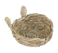 JUMPLAWN Handwoven Nest for Small Animals and Chinchillas, Comfortable Cage Woven Nest Protecting Teeth Health with Adorable Design, Bedding for Rabbit and Guinea Pig Homes