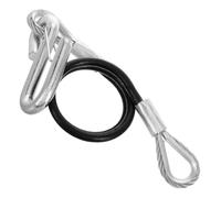 JUMPLAWN Heavy Duty Trailer Safety Cable Load Capacity Spring Steel Wire Rope with Hook Towing Chain for Trucks Suv Atv Tractor Reliable Trailer Tie Down Strap for Secure Transport