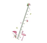 JUMPLAWN Height Measuring Ruler Growth Chart Flamingo Wall Sticker Non-damaging for Bedrooms Nurseries Playrooms Smooth Surfaces
