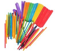 JUMPLAWN Ice Pop Sticks for DIY Ice Cream Making Jumbo Craft Sticks Wooden 100 Pcs Convenient for Storage for Parties