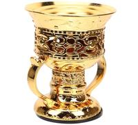 JUMPLAWN Iron Incense Burner Holder with Charcoal for Air Purification and Decoration in Yoga Spa or Meditation Room, Rustic Metal Censer