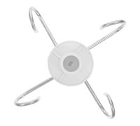 JUMPLAWN Iv Stand Metal Hooks for Hospital and Clinic Drip Bag, Vertical Drip Rack Connector with 4 White 19mm Inverted Hooks, Medical Infusion Rack Accessory for Fluid Administration