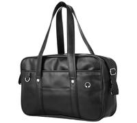 JUMPLAWN Japanese Uniform Bag Large PU Shoulder Briefcase Stylish Waterproof Tote for Workers and Students Daily Essentials