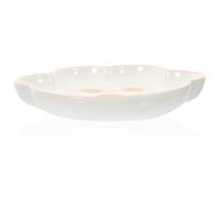 JUMPLAWN Lovely Bowl Cat Bowls Pet Food Feeder Pink Cat Paw Shaped Premium Ceramic Bite Resistant Rounded Edges Unique Contemporary Design Indoor Pet Feeding
