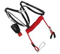 JUMPLAWN Marine Engine Stop Safety Lanyard with Ignition Start Switch for Boat Outboard Motors, Push Button Engine Kill Cord for Emergency Boat Control, Marine Start Ignition Button