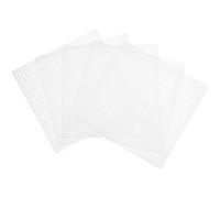 JUMPLAWN Mesh Cross Stitch 12 Pcs Plastic Canvas Sheets White Square 10.6x10.6cm 27x27 Grids for DIY Creations