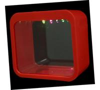 JUMPLAWN Mini Aquarium Detachable Betta Fish Tank Light Small Fish Tank for Home Office Desktop Red Easy to Clean Multi-purpose
