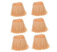 JUMPLAWN Miniature Artificial Thatch Roof Panels for Dollhouse Diy, Simulation Straw Thatch 6×20cm, Faux Haystack Roof Decoration Set of 2 for Fairy Garden and Micro Landscape Craft