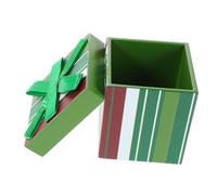 JUMPLAWN Miniature Dollhouse Holiday Decor: Christmas Mini Bow Present Box Model DIY Present Box Accessories for New Year Micro World Display
