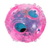 JUMPLAWN Missing Food Treat Ball for Dogs Interactive Dog Toys Treat Dispensing Toys Double Perforated Design for Puppy Enrichment Random Color
