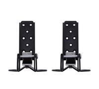 JUMPLAWN Motorcycle Folding Foot Peg Clamp-On Adjustable 25-30Mm Width Foldable Footrest Pedal for 24-38Mm Handlebar Mount Black Pair