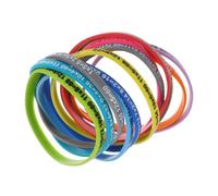 JUMPLAWN Multiplication Tables Wristbands Set of 12 Elastic Silicone Bracelets for Students Colorful Educational Wrist Straps for Learning and Parties