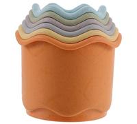 JUMPLAWN Multipurpose Rabbit Stacking Cups Toys Food Hiding Cups for Rabbits Boys and Girls Months Bunny Accessory