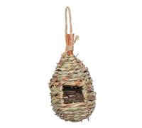 JUMPLAWN Natural Grass Woven Birdhouse Nest Durable Hanging Birdhouse for Garden Birds Entrance for Wildlife Integration