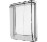 JUMPLAWN Outside Wall Socket Cover with Adhesive Backing Transparent Plastic Electrical Outlet Protector for Bathroom Outdoor Home Use Easy Installation Guard