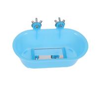 JUMPLAWN Parrot Bathing Tub Bottom Mirror Bird Bath Shower Pool Small Size Bird Bathing Tub Budgies and Parakeets