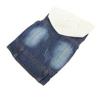 JUMPLAWN Pet Denim Jacket Vest for Dogs with White Knitted Hat, Easy to Put and Take, Protects Pet after Hair Cut, Suitable for Spring, Summer and Autumn, Size L, Retro Fashion Style