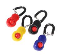 JUMPLAWN Plastic Pet Training Tool for Correcting Bad Behaviour 4pcs Dog and Cat Training Clickers Kit with Wrist Strap and Elastic Ring