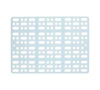 JUMPLAWN Plastic Rabbit Foot Mat 2 Pcs Square Cage Mats with 4 Fixed Tabs