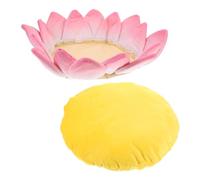 JUMPLAWN Plush Lotus Cat Sofa Bed Non-Slip 3D PET Mat for Cats and Small Dogs Cozy Multi-Functional Cushion Easy Clean Feature Soft Kawaii Chair Cushion for Indoor Use