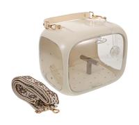 JUMPLAWN Portable Bird Carrier with Adjustable Strap, Ventilated Parakeet Travel Cage with Stand Perch, Anti-Escape Breathable Outdoor Parrot Carrier Bag for Traveling and Picnic