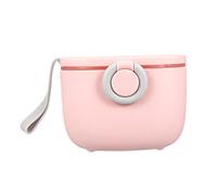 JUMPLAWN Portable Large Capacity Formula Container with Spoon Pink Snack Storage Box for Formula Easy Clean Moist Heat Sterilization Removable Scoop Multi Compartment Design