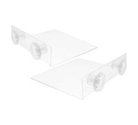 JUMPLAWN Portable Parrot Perch Platform Set with Suction Cups, 2Pcs Adjustable Height Bird Stand for Parakeets and Cockatoos Bathroom and Window
