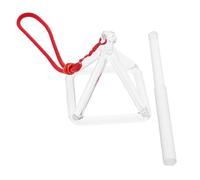 JUMPLAWN Pyramid Sound Therapy Ornaments 1 Set White Quartz Material for Meditation and Sound Healing Home Decoration