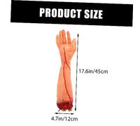 JUMPLAWN Realistic Halloween Broken Arm Prop Decor Lightweight Plastic Severed Arm Decoration for Haunted Houses Parties Outdoor Fence and Door Hanging Creepy Giant Horror Accessory