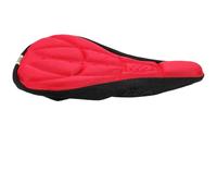 JUMPLAWN Red and Lining Easy Quick Fabric Breathable Non-slip Gel Cover with 3d Thick Silicone Cushion to Apply and Adjust Comfortable Random Color Bike Saddle for Cycling