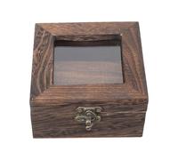 JUMPLAWN Retro Wooden Insect Display Box with Acrylic Cover, Multi-functional Butterfly Display Case Protecting Specimens, Suitable for Photos and Crafts Storage