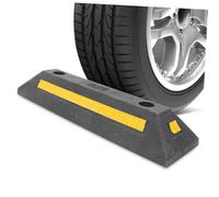 JUMPLAWN Rubber Parking Barrier with High Visibility and Anti Pressure Features Black Parking Wheel Stoppers for Shopping Mall and Plaza Garage Wheel Stop for Car Park