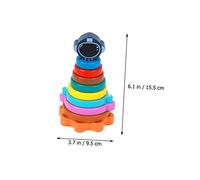 JUMPLAWN Shape Cognition Stacking Rings for Age Interactive Educational Game to Develop Imagination Motor Skills and Memory Travel and Birthday gift for for for for for for