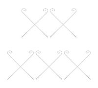 JUMPLAWN Shepherds Hooks for Outdoor Heavy Duty 10 Pcs Silver Iron Poles for Hanging Lanterns and Plant Labels in Garden Landscaping and Courtyard