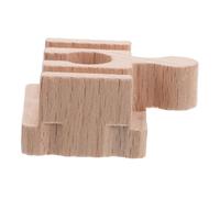 JUMPLAWN Short Straight Wooden Train Track Connectors DIY Montessori for Expandable Track Accessories Safe Wooden Material Imaginative Play Compatible with Major Brands
