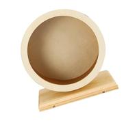 JUMPLAWN Silent Wooden Hamster Running Wheel Small for Chinchillas Guinea Pigs Gerbils Comfortable Exercise Wheel for Muscle Building and Mental Health Safe Night Use Pet Fitness Tool