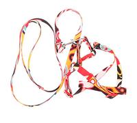 JUMPLAWN Small Dog Harness and Leash Set Comfortable Pet Controlling Rope for Training and Walking Ergonomic Design with Beautiful Pattern Suitable for Dogs Weighing