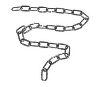 JUMPLAWN Thick Halloween Fake Chain Decor Lightweight Plastic Prop for Costume Cosplay and Party Decoration Realistic Black Silver Prisoner Style Accessory for Haunted House and Masquerade