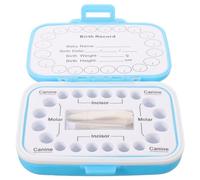 JUMPLAWN Tooth Commemorative Box with Specific Labeled Sections, Plastic Material, Compact and Portable Design, Suitable for Home Display and Travel, Lost Teeth Holders for Small