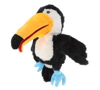 JUMPLAWN Toucan Hand Puppet Bird Puppet with Movable Mouth Soft Washable Plush Material Cartoon Bird for Storytelling Pretend Play Parent-Child Interactive Toy Educational Toy for Kids