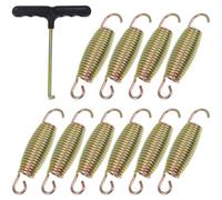 JUMPLAWN Trampoline Springs Replacements Professional Trampoline Replacement Tension Springs Galvanized Steel Wire Silver 14Ft Light Industry Use with Workmanship and Sturdy ABS Parts