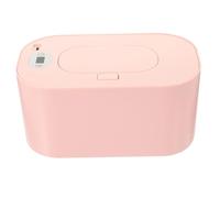 JUMPLAWN USB Powered Wet Wipes Heater with Built-in Display, Constant Temperature 40℃~60℃, Portable Pink Wipe Warmer for Home and Diaper Changing, Includes USB Data Cable, Made of Sturdy Pp
