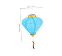 JUMPLAWN Vietnamese Style Antique Decorative Lantern Blue Hanging Outdoor Lantern for Street Passage Night Scene Festival Celebration Spring Festival